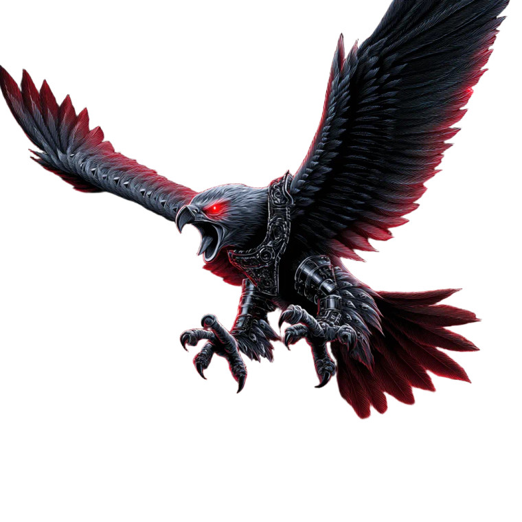 Metal Eagle Artwork Vinyl Car Decal Sticker – Waterproof & UV-Resistant 