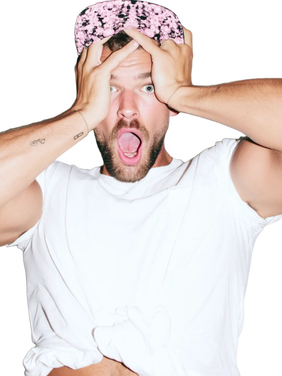 Surprised Man Vinyl Car Decal Sticker – Waterproof & UV-Resistant 