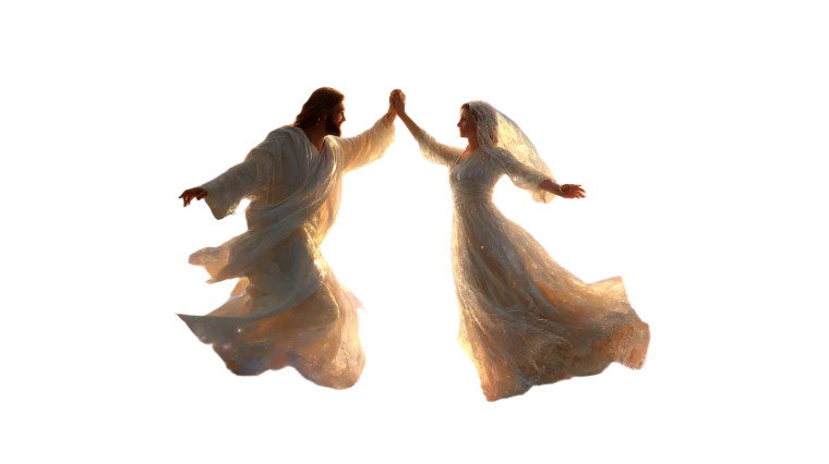 Dancing Heavenly Couple Vinyl Car Decal Sticker – Waterproof & UV-Resistant 