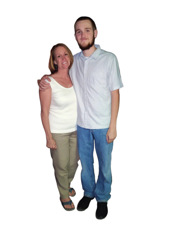 Woman And Young Guy Vinyl Car Decal Sticker – Waterproof & UV-Resistant 