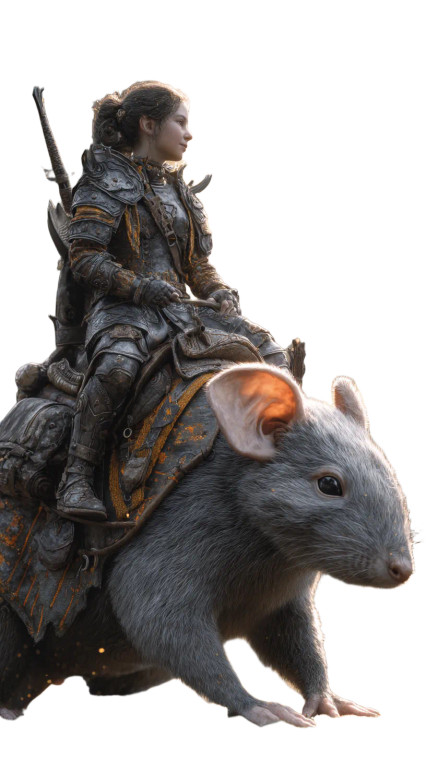 Amazon Warrior Mouse Vinyl Car Decal Sticker – Waterproof & UV-Resistant 