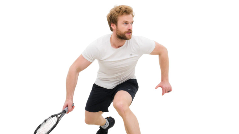 Tennis Player Forehand Vinyl Car Decal Sticker – Waterproof & UV-Resistant 