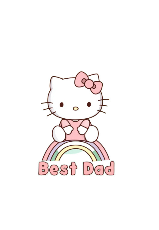 Hello Kitty Rainbow Vinyl Car Decal Sticker – Waterproof & UV-Resistant 