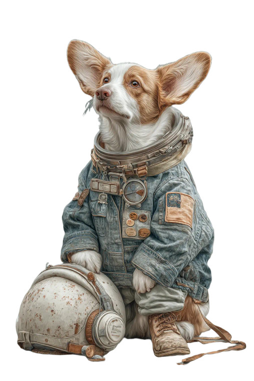 Astronaut Dog V2 Vinyl Car Decal Sticker – Waterproof & UV-Resistant 