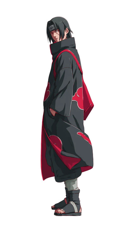 Itachi Illustration Vinyl Car Decal Sticker – Waterproof & UV-Resistant 