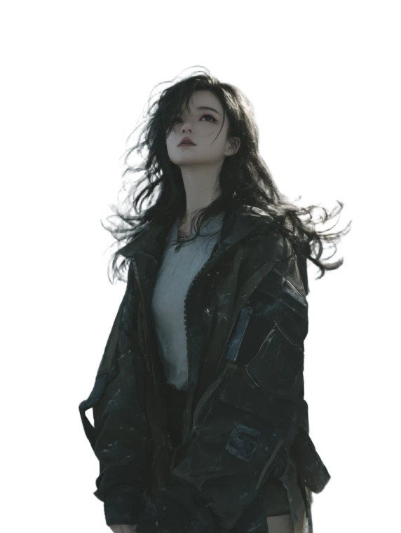 Melancholic Japanese Girl V2 Vinyl Car Decal Sticker – Waterproof & UV-Resistant 