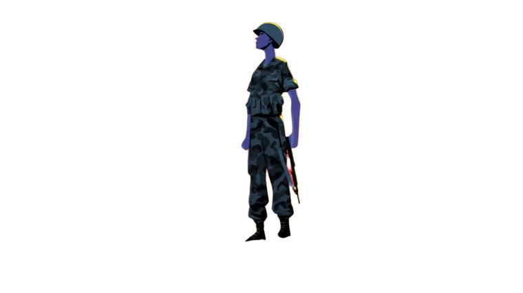 Soldier At Sky Vinyl Car Decal Sticker – Waterproof & UV-Resistant 
