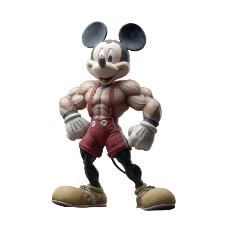 Muscular Mickey Vinyl Car Decal Sticker – Waterproof & UV-Resistant 