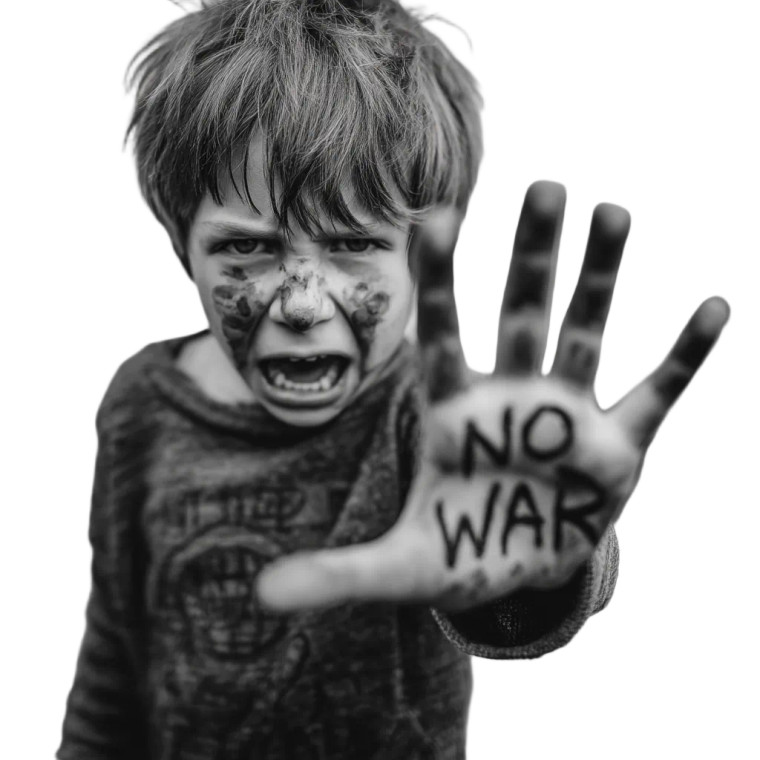 Young Boy Protesting Vinyl Car Decal Sticker – Waterproof & UV-Resistant 