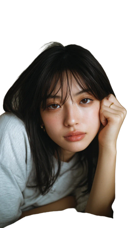 Japanese Woman Relaxing Vinyl Car Decal Sticker – Waterproof & UV-Resistant 