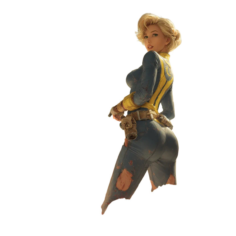 Vault Girl Fallout Vinyl Car Decal Sticker – Waterproof & UV-Resistant 