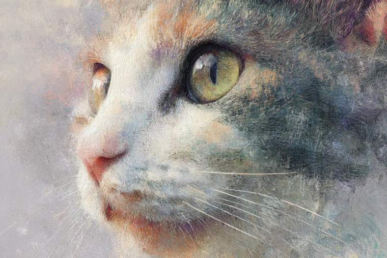 Whimsical Cat Portrait V4 Vinyl Car Decal Sticker – Waterproof & UV-Resistant 