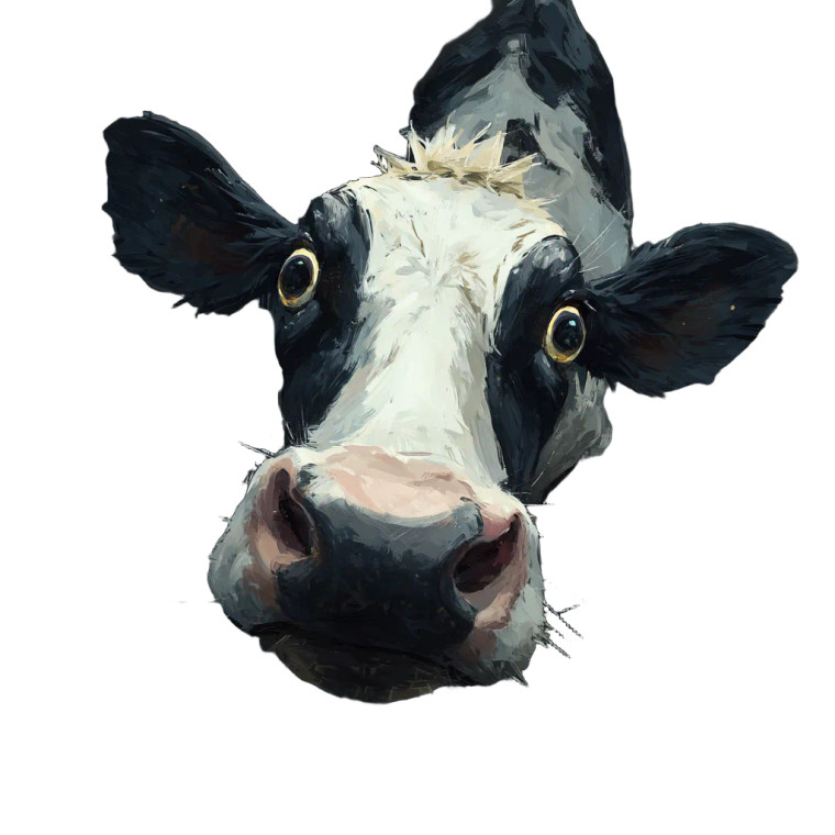Cow V3 Vinyl Car Decal Sticker – Waterproof & UV-Resistant 