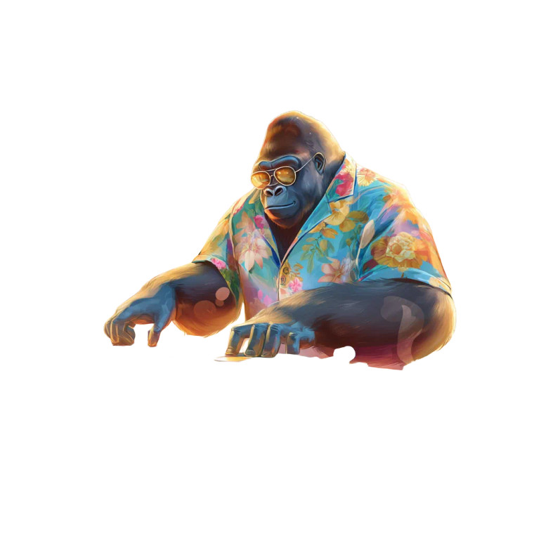 Dj Gorilla V2 Vinyl Car Decal Sticker – Waterproof & UV-Resistant 