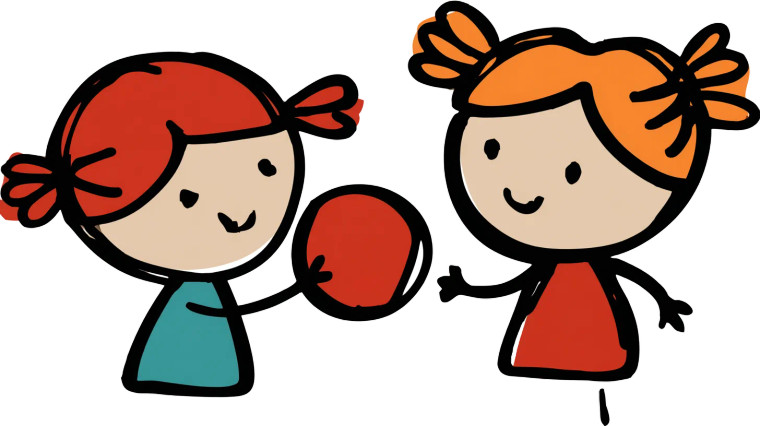 Girls Playing Handball Vinyl Car Decal Sticker – Waterproof & UV-Resistant 