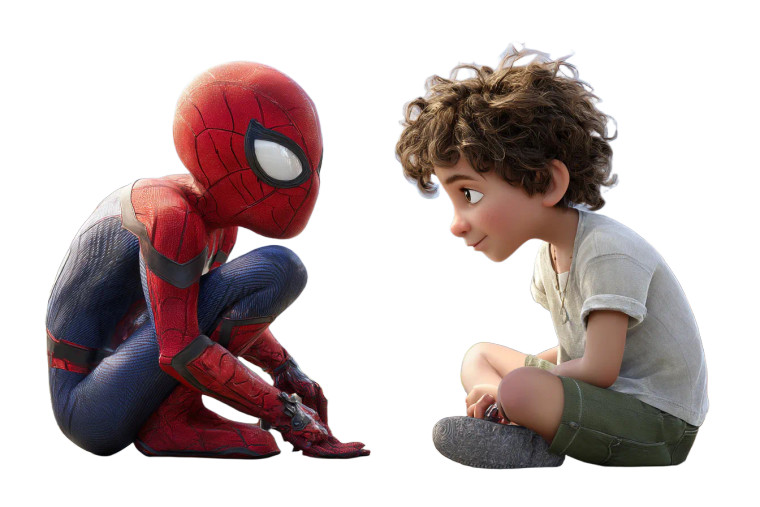 Spider-Man Rooftop Scene Vinyl Car Decal Sticker – Waterproof & UV-Resistant 