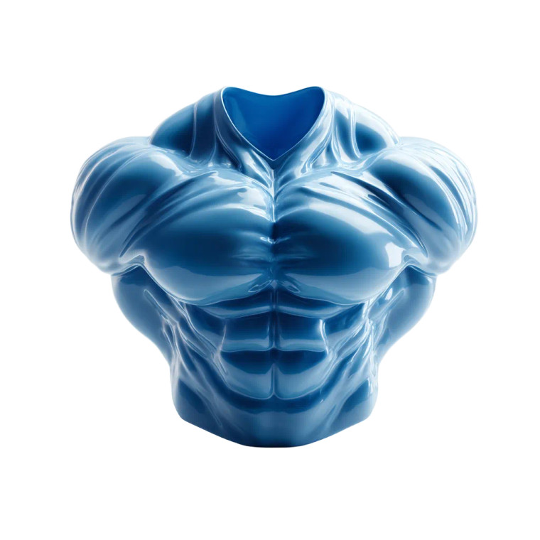 Blue 3D Torso Vinyl Car Decal Sticker – Waterproof & UV-Resistant 