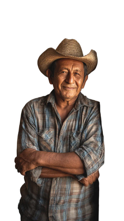 Mexican Farmer Smiling Vinyl Car Decal Sticker – Waterproof & UV-Resistant 