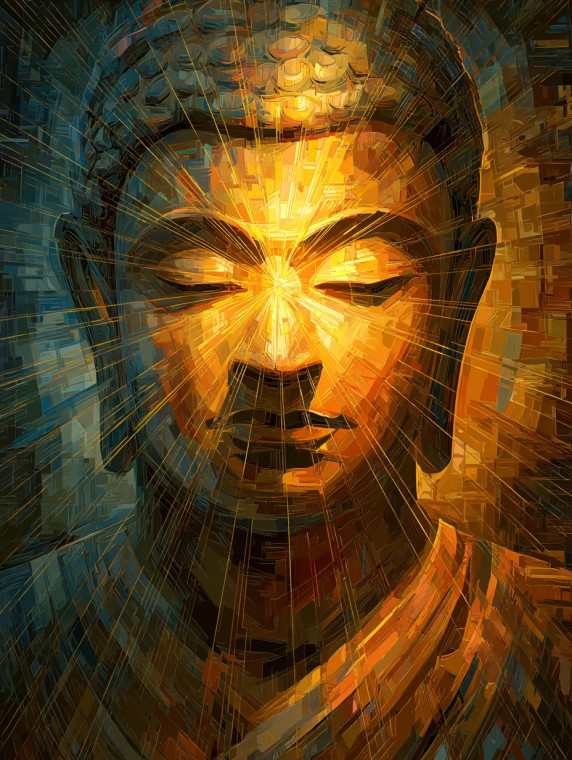 Radiant Buddhist Meditator Vinyl Car Decal Sticker – Waterproof & UV-Resistant 