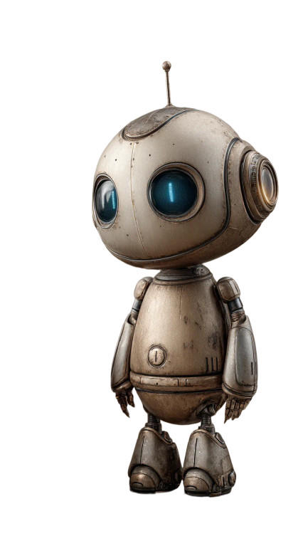 Cute Cartoon Robot V3 Vinyl Car Decal Sticker – Waterproof & UV-Resistant 