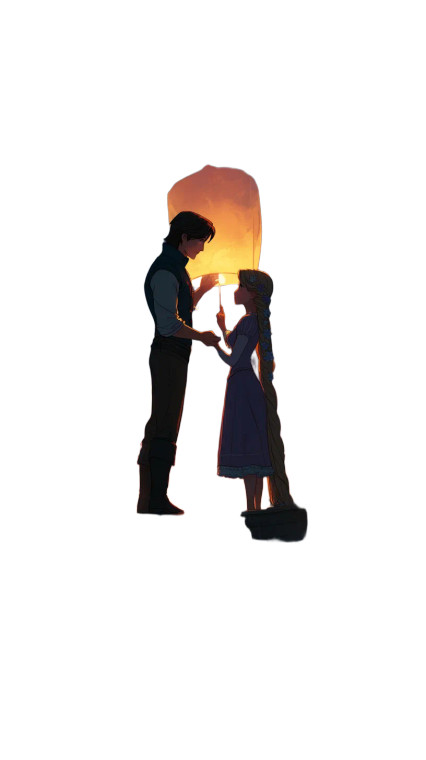 Rapunzel And Flynn V2 Vinyl Car Decal Sticker – Waterproof & UV-Resistant 