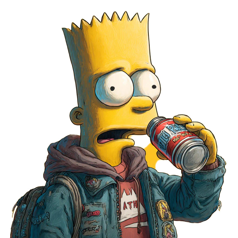 Bart Drinking Beer Vinyl Car Decal Sticker – Waterproof & UV-Resistant 