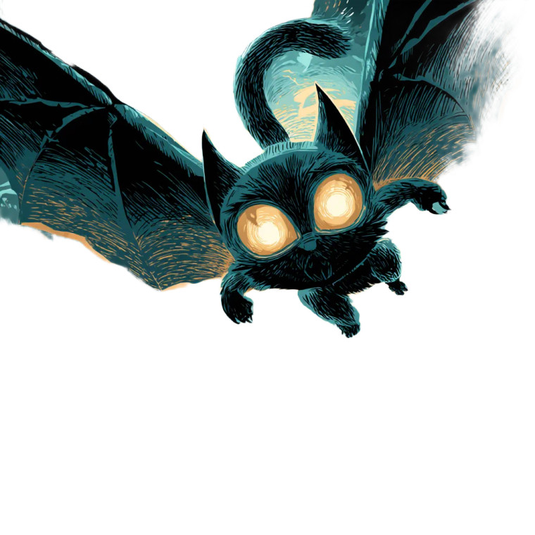 Winged Cat Bat Vinyl Car Decal Sticker – Waterproof & UV-Resistant 