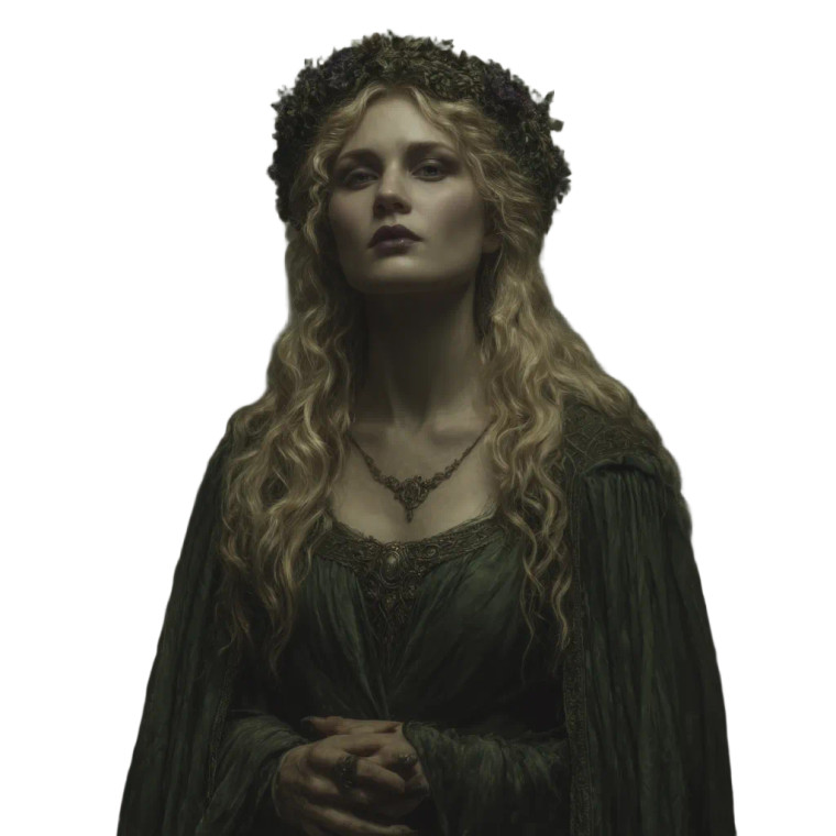 Forest Sorceress Vinyl Car Decal Sticker – Waterproof & UV-Resistant 