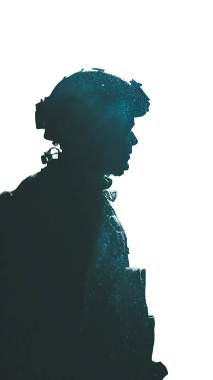 Ghostly Soldier Silhouette Vinyl Car Decal Sticker – Waterproof & UV-Resistant 