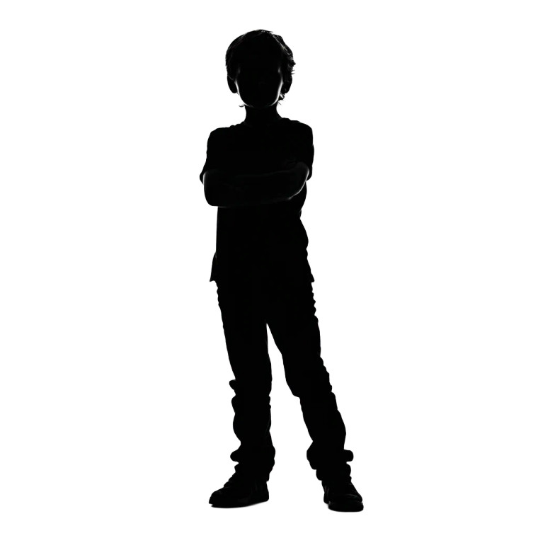 Silhouette Boy Posing Vinyl Car Decal Sticker – Waterproof & UV-Resistant 