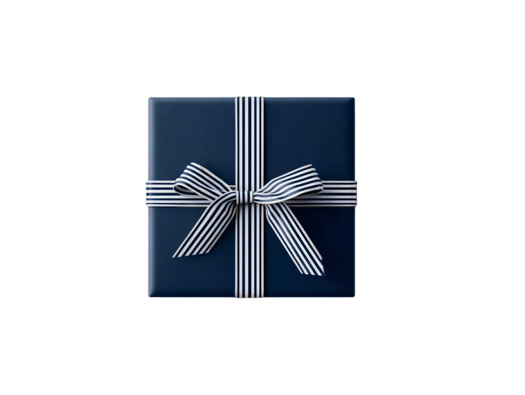 Blue Gift Box V3 Vinyl Car Decal Sticker – Waterproof & UV-Resistant 