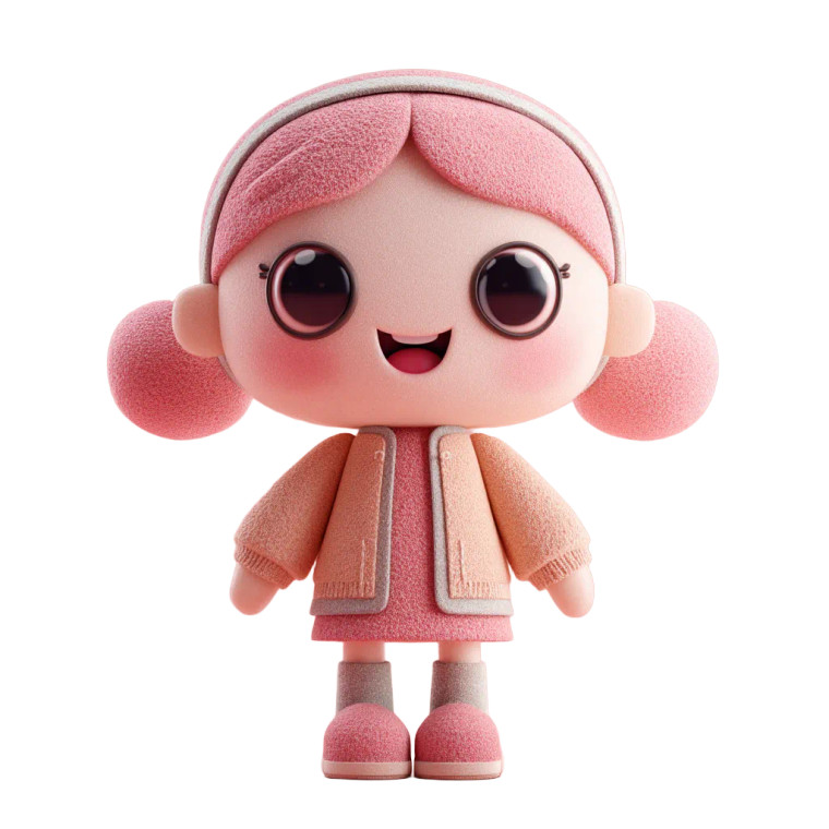 Kawaii Mascot Girl Vinyl Car Decal Sticker – Waterproof & UV-Resistant 