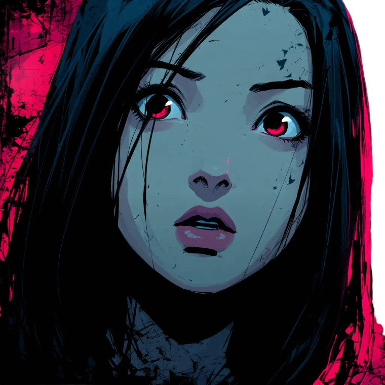 Horror-Inspired Asian Female Vinyl Car Decal Sticker – Waterproof & UV-Resistant 