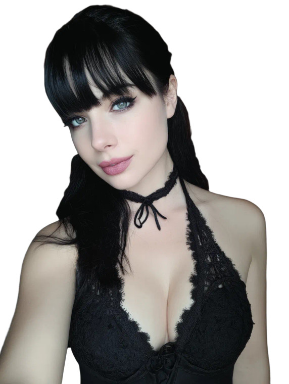 Goth Woman Selfie Vinyl Car Decal Sticker – Waterproof & UV-Resistant 