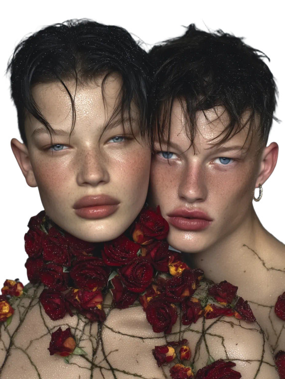 Fashion Floral Portraits Vinyl Car Decal Sticker – Waterproof & UV-Resistant 