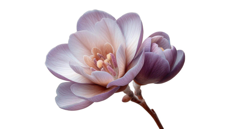 Delicate Tung Flower Vinyl Car Decal Sticker – Waterproof & UV-Resistant 