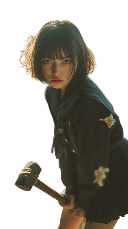 Determined Japanese Female Vinyl Car Decal Sticker – Waterproof & UV-Resistant 