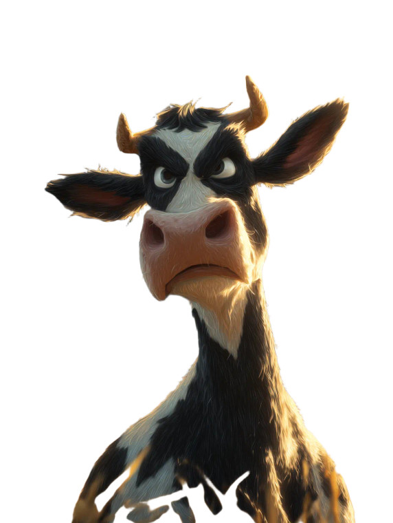 Otis The Cow Vinyl Car Decal Sticker – Waterproof & UV-Resistant 