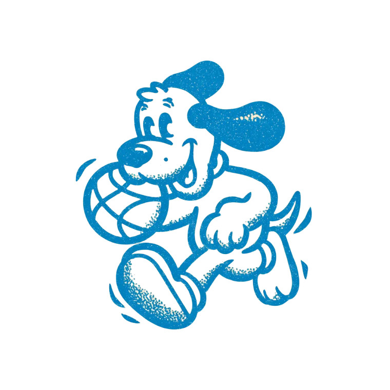 Retro Basketball Dog Vinyl Car Decal Sticker – Waterproof & UV-Resistant 