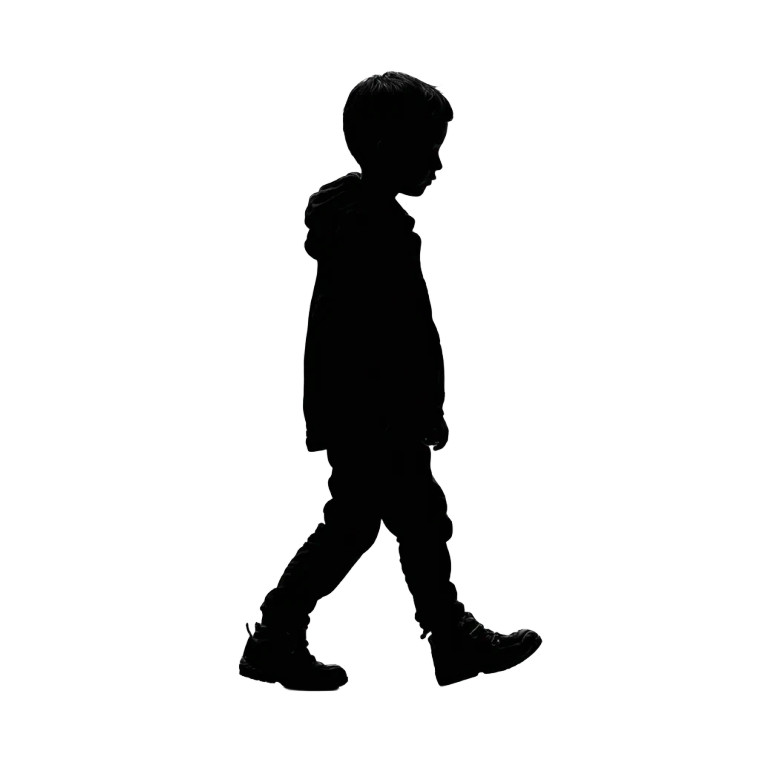 Walking Child Silhouette Vinyl Car Decal Sticker – Waterproof & UV-Resistant 