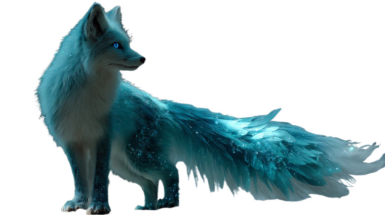 Water Spirit Fox V2 Vinyl Car Decal Sticker – Waterproof & UV-Resistant 