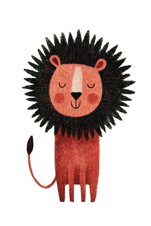 Happy Geometric Lion Vinyl Car Decal Sticker – Waterproof & UV-Resistant 