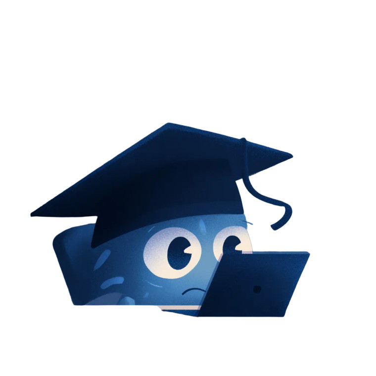 Studious Graduation Cap Vinyl Car Decal Sticker – Waterproof & UV-Resistant 