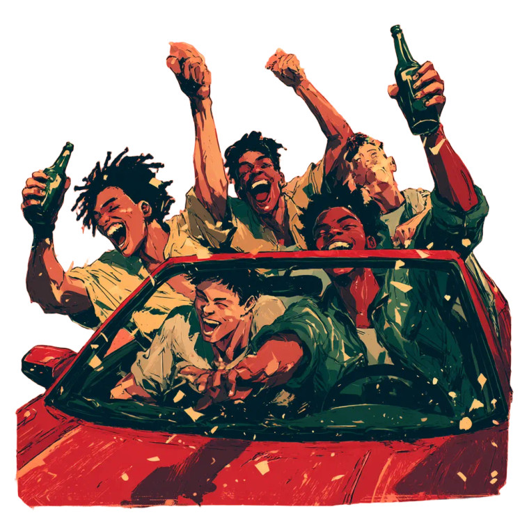 Car Party Guys Vinyl Car Decal Sticker – Waterproof & UV-Resistant 