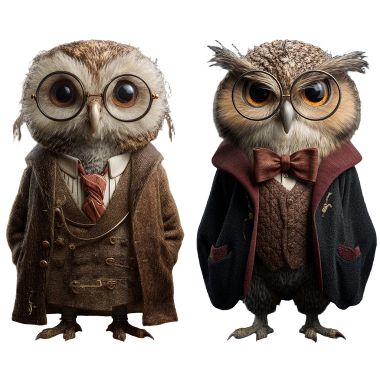 Wise Owl Professor Vinyl Car Decal Sticker – Waterproof & UV-Resistant 