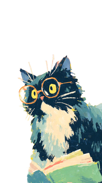 Reading Fat Cat Vinyl Car Decal Sticker – Waterproof & UV-Resistant 