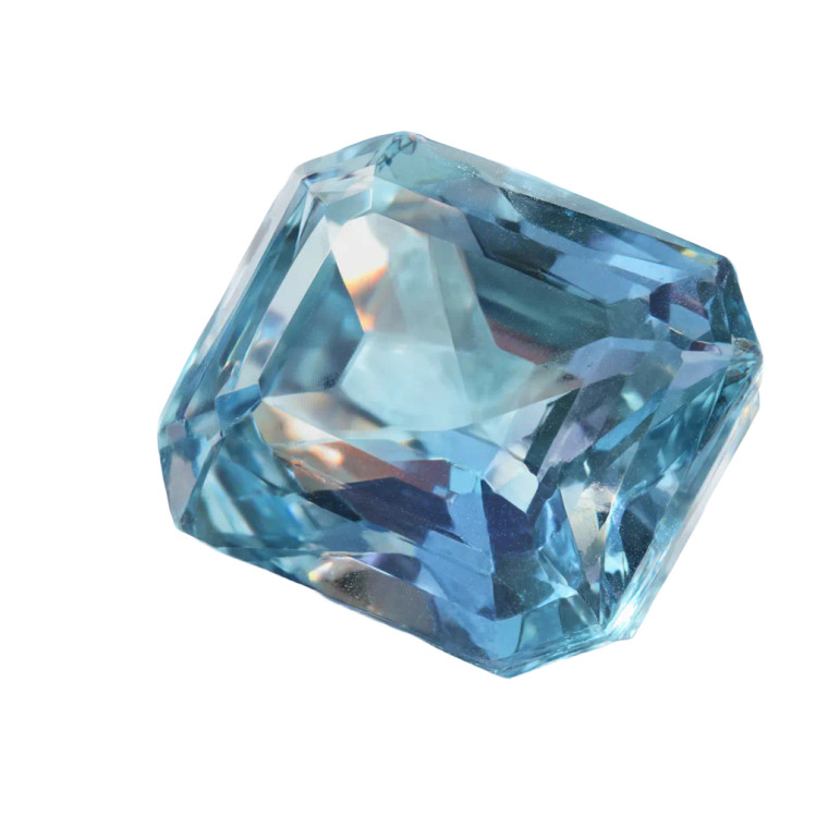 Glowing Aquamarine Gemstone Vinyl Car Decal Sticker – Waterproof & UV-Resistant 