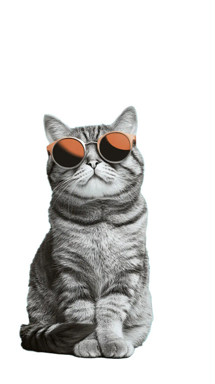 Cool Cat V5 Vinyl Car Decal Sticker – Waterproof & UV-Resistant 