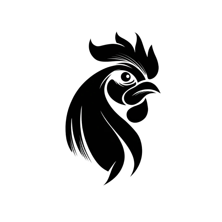 Cute Rooster Tattoo Vinyl Car Decal Sticker – Waterproof & UV-Resistant 