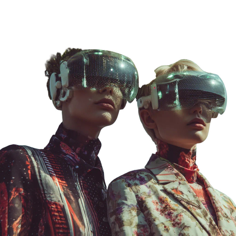 Futuristic Floral Women Vinyl Car Decal Sticker – Waterproof & UV-Resistant 